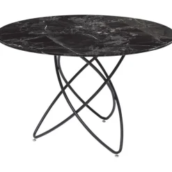 Table Molekular noir -verre look marbre Ø120cm