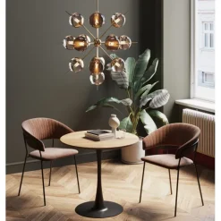 Table Schickeria chêne - noir Ø80cm