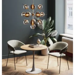 Table Schickeria chêne blanc Ø80cm