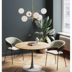Table Schickeria chêne blanc Ø110cm
