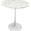 Table Schickeria marbre blanc Ø80cm