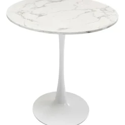 Table Schickeria marbre blanc Ø80cm