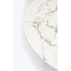 Table Schickeria marbre blanc Ø80cm