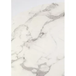 Table Schickeria marbre blanc Ø80cm