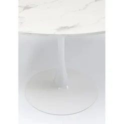 Table Schickeria marbre blanc Ø80cm