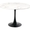 Table Schickeria marbre blanc-noir Ø110cm