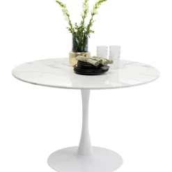 Table Schickeria marbre blanc Ø110cm