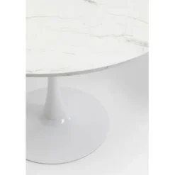 Table Schickeria marbre blanc Ø110cm