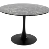 Table Schickeria marbre noir Ø110cm