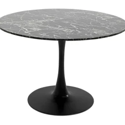 Table Schickeria marbre noir Ø110cm