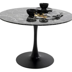 Table Schickeria marbre noir Ø110cm