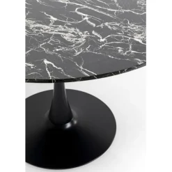 Table Schickeria marbre noir Ø110cm