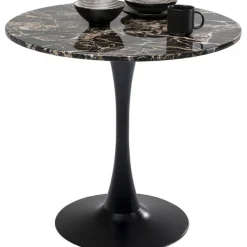 Table Schickeria marbre noir Ø80cm