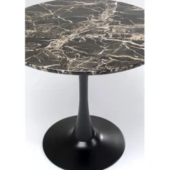 Table Schickeria marbre noir Ø80cm