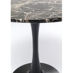 Table Schickeria marbre noir Ø80cm