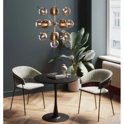 Table Schickeria noir Ø80