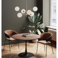 Table Schickeria noyer noir Ø110cm
