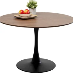 Table Schickeria noyer noir Ø110cm