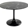 Table Solo Marble noir Ø110