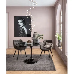 Table Solo Marble noir Ø110