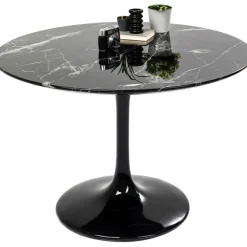 Table Solo Marble noir Ø110