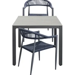 Table Sorrento gris 80x80cm