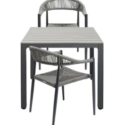Table Sorrento gris 80x80cm