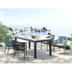 Table Sorrento gris 180x90cm