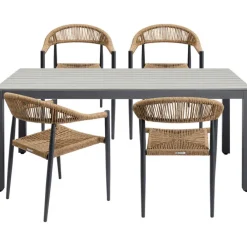 Table Sorrento gris 180x90cm