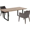 Table Symphony acier brut 180x90