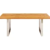 Table Symphony chêne chromé 180x90