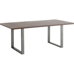 Table Symphony foncé acier brut 160x80