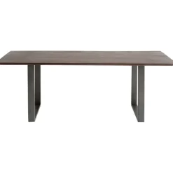 Table Symphony foncé acier brut 160x80