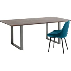 Table Symphony foncé acier brut 200x100