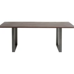 Table Symphony foncé acier brut 180x90