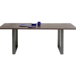 Table Symphony foncé acier brut 180x90
