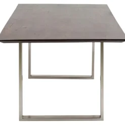 Table Symphony foncé chromé 180x90