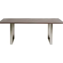 Table Symphony foncé chromé 180x90