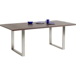 Table Symphony foncé chromé 180x90