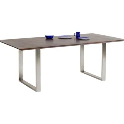 Table Symphony foncé chromé 160x80