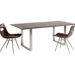 Table Symphony foncé chromé 200x100