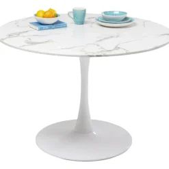 Table Veneto marbre blanc Ø110cm