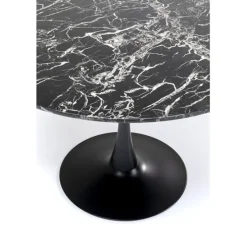Table Veneto marbre noir Ø110cm