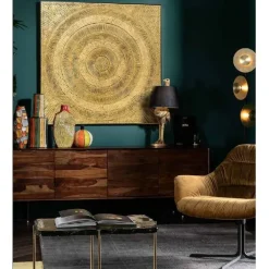 Tableau décoratif Art Circle doré 120x120