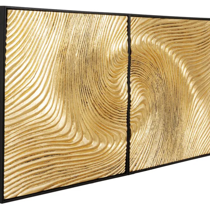 Tableau décoratif Wave doré (2/Set)