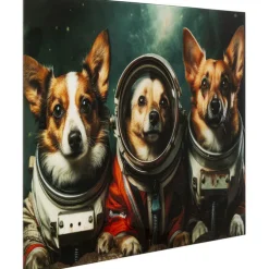Tableau en verre Astronauts Dogs 80x60cm