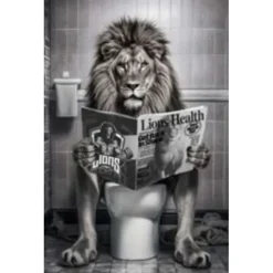 Tableau en verre Bath Lion 60x80cm