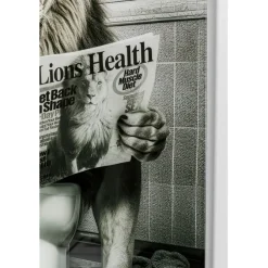 Tableau en verre Bath Lion 60x80cm
