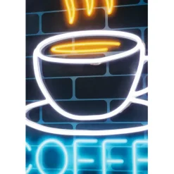 Tableau en verre Coffee LED 80x80cm