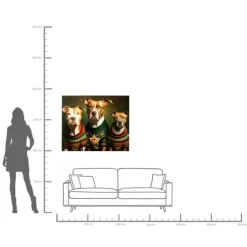 Tableau en verre Dog Family 110x90cm